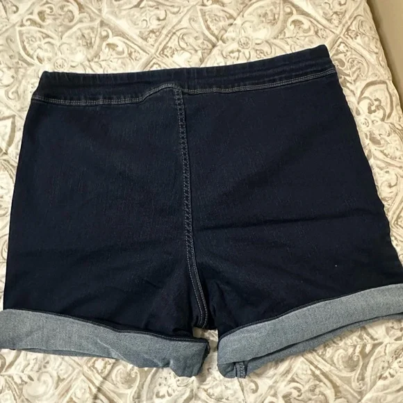 Terra & Sky Dark Blue Denim Jean Shorts – Size 14W (0X) - Picture 4 of 4